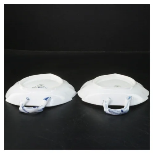 Royal Copenhagen blåmalet musselmalet bladfad sæt fra Royal Copenhagen (str. Ø 16xØ13 cm)