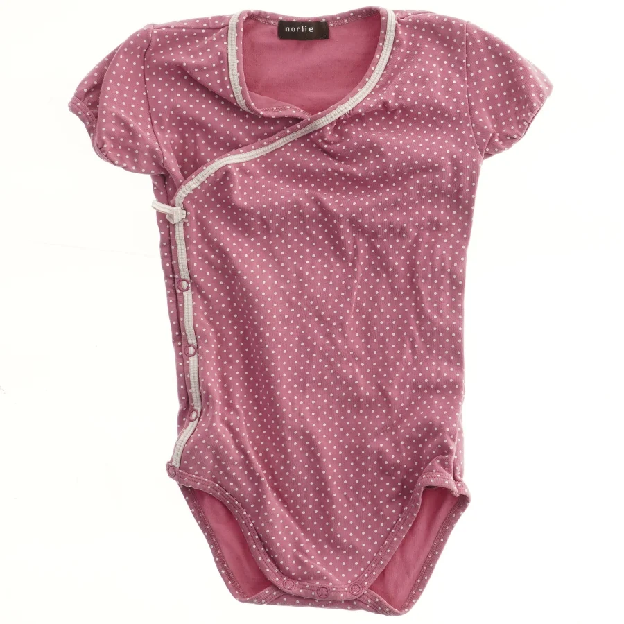Kortærmet bodystocking med prikker fra Norlie (str. 86)