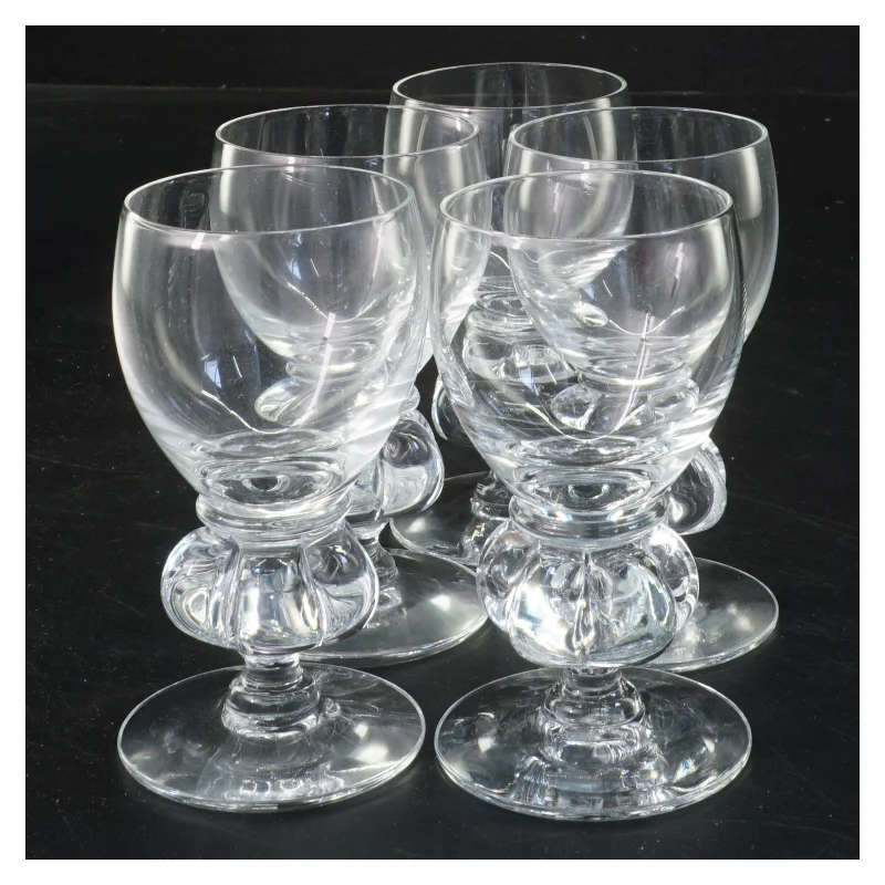 Sæt af seks glas fra Holmegaard (str. Ø 5x9,5 cm)