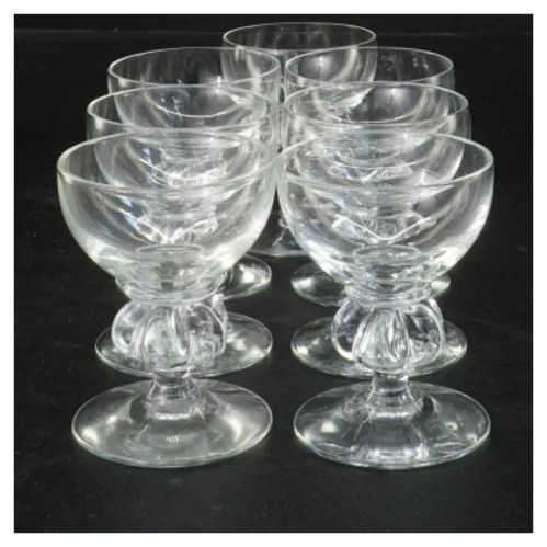 Set af glas fra Holmegaard (str. Ø 5,5x7,5 cm)