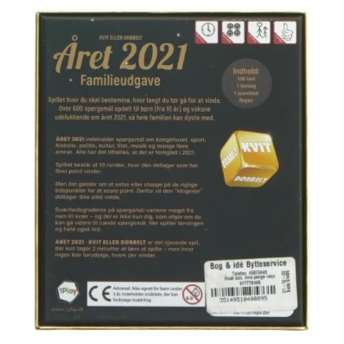 Året 2021 Familieudgave brætspil fra 1Play