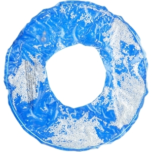 Blå oppustelig svømmering med perler (str. Ø 50 cm)