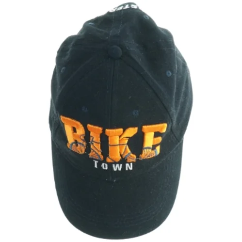 Sort baseballkasket med broderi