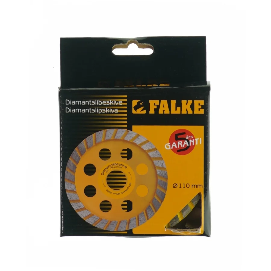 Diamantslibeskive fra Falke (str. Ø: 110 mm)