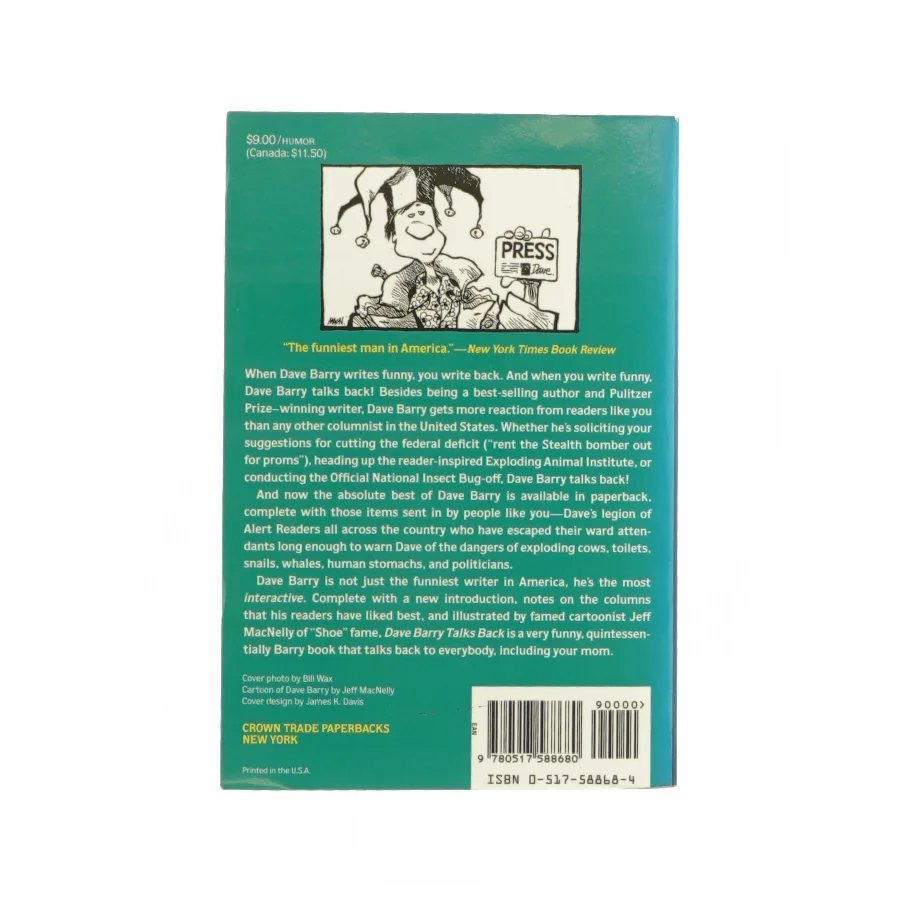 Dave Barry talks back af Dave Barry (Bog)