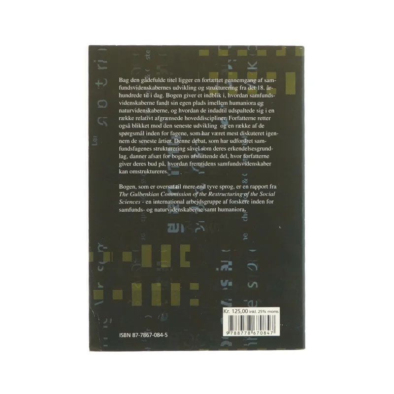 Luk samfundsvidenskaberne op! af Immanuel Wallerstein (Bog)