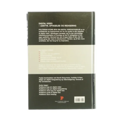 Politikkens store bog om - Digital videooptagelse (bog)