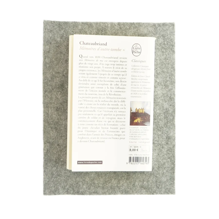 Chateaubriand, mémoires d'outre-tombe (bog) 