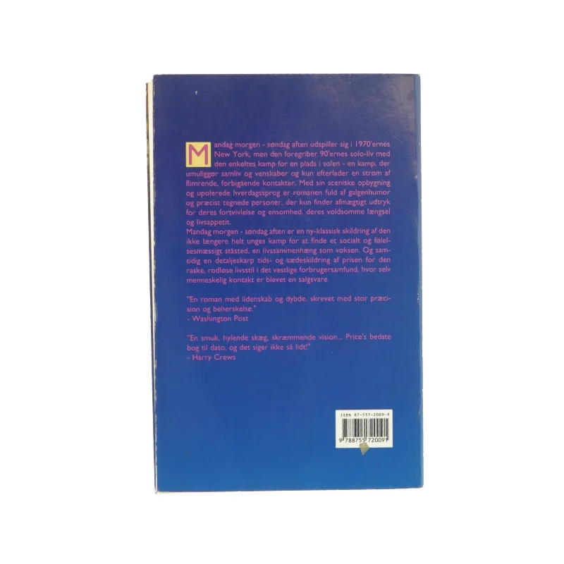 Mandag morgen - Søndag aften af Richard Price (Bog)