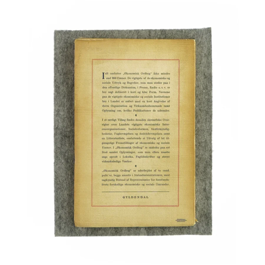 Økonomisk ordbog fra Gyldendal (Bog)