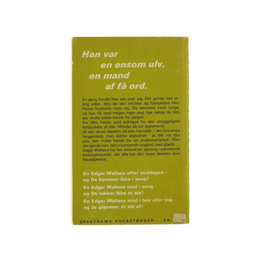 Den tavse detektiv af Edgar Wallace (bog)