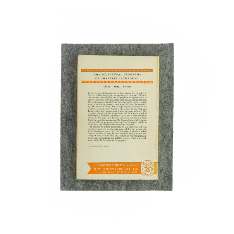 The sculptural programs of chartres cathedral af Adolf Katzenellenbogen (Bog)