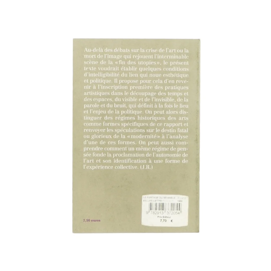 Le partage du sensible (bog)