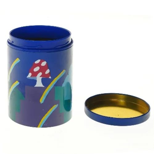 Dekorativ metalbeholder (str. Ø 11,5 cm længde 15 cm)