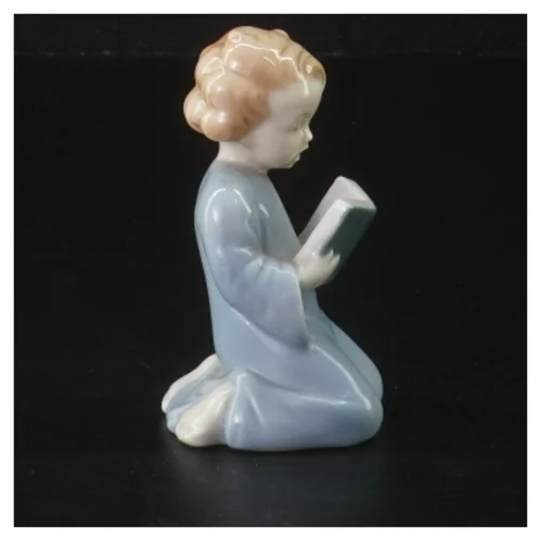 Metzler & Orloff porcelænsfigur læsende barn (str. 9 cm)