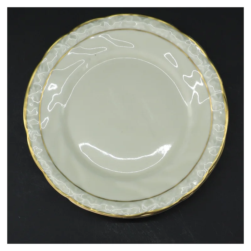 Edelweiss porcelænstallerkener med guldkant 5 stk fra JLMENAU (str. 5 stk Ø 16 cm)