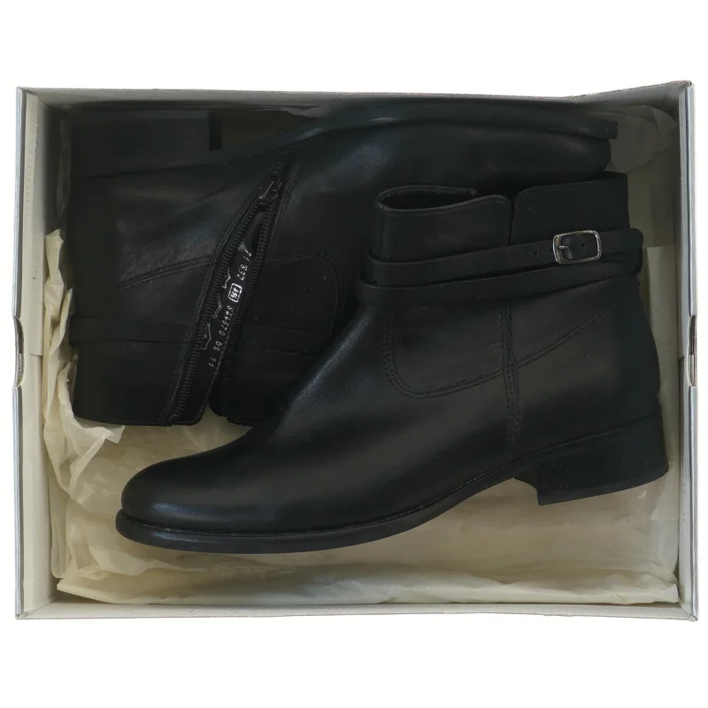 Ankelstøvler i sort læder fra Gabor (str. 37,5 )