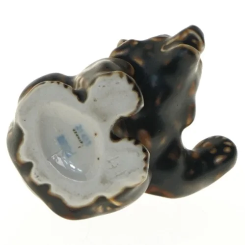 Dekorativ figur af bjørn af Knud Kyhnfra Royal Copenhagen (str. 9,5 cm)