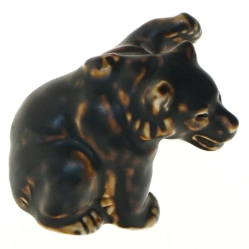Dekorativ figur af bjørn af Knud Kyhnfra Royal Copenhagen (str. 9,5 cm)