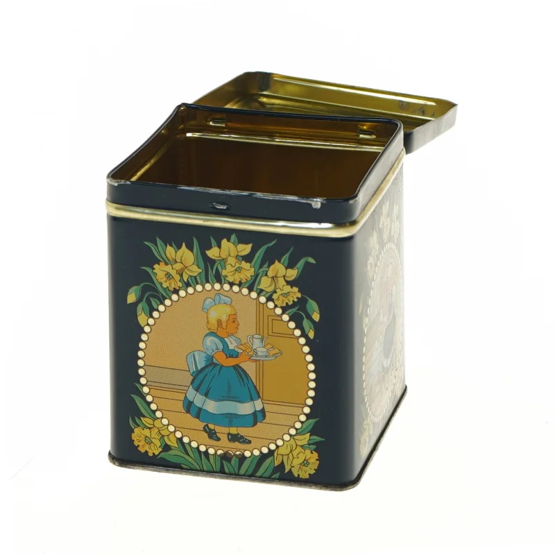 Retro opbevaringsdåse fra Irma (str. 10,5x9,3x9,3 cm)