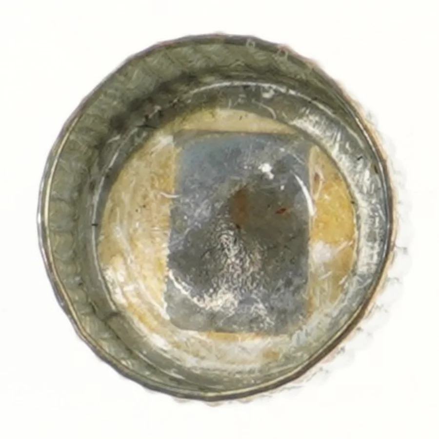 Ribbet metallic lysestage (str. Ø 7 cm længde 8 cm)