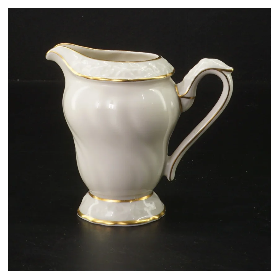 EDELWEISS porcelænsflødekande med guldkant (str. 10 cm)