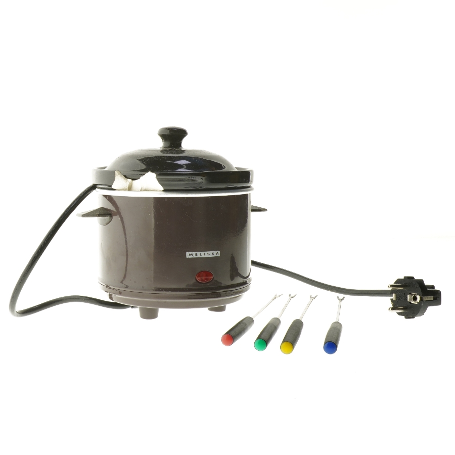 Elektrisk fonduegryde med gafler fra Melissa (str. Ø 14x13 cm)