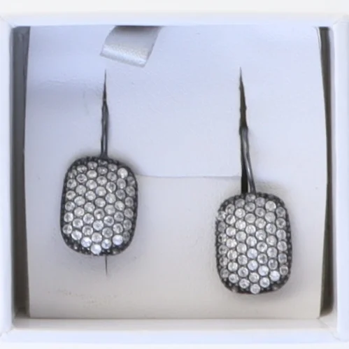 Dyrber kærn. Øreringe med krystal (str. 2,5 cm)