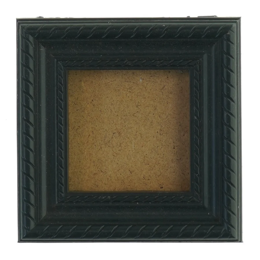 Lille sort billedramme (str. 12x12 cm)