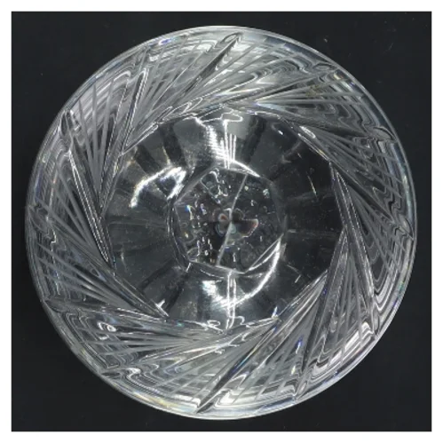 Krystal sukkerskål med låg (str. Ø 10 cm)