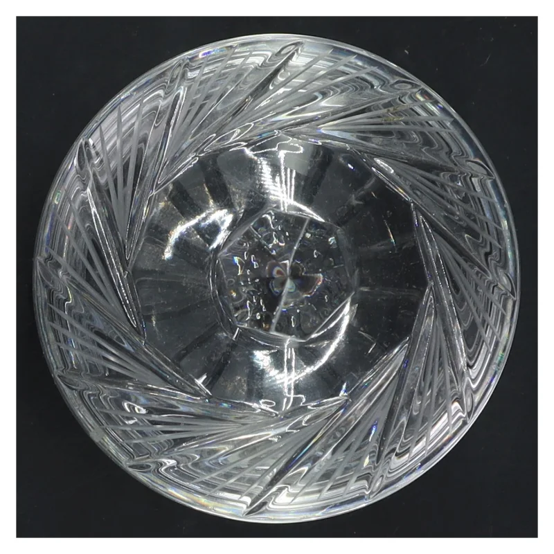Krystal sukkerskål med låg (str. Ø 10 cm)
