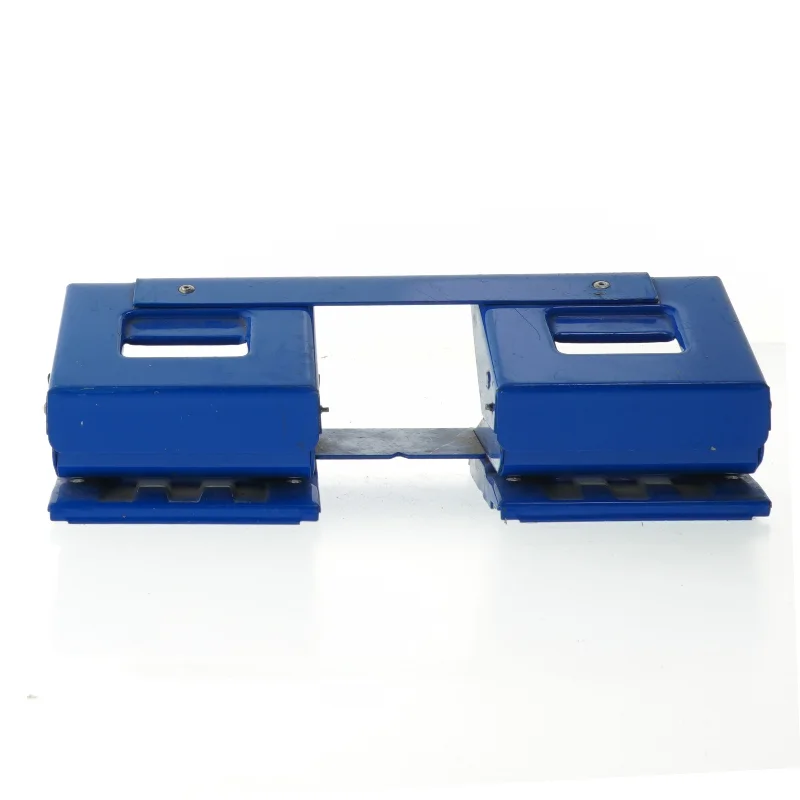 Blå dobbelt hulmaskine (str. 26x11 cm)