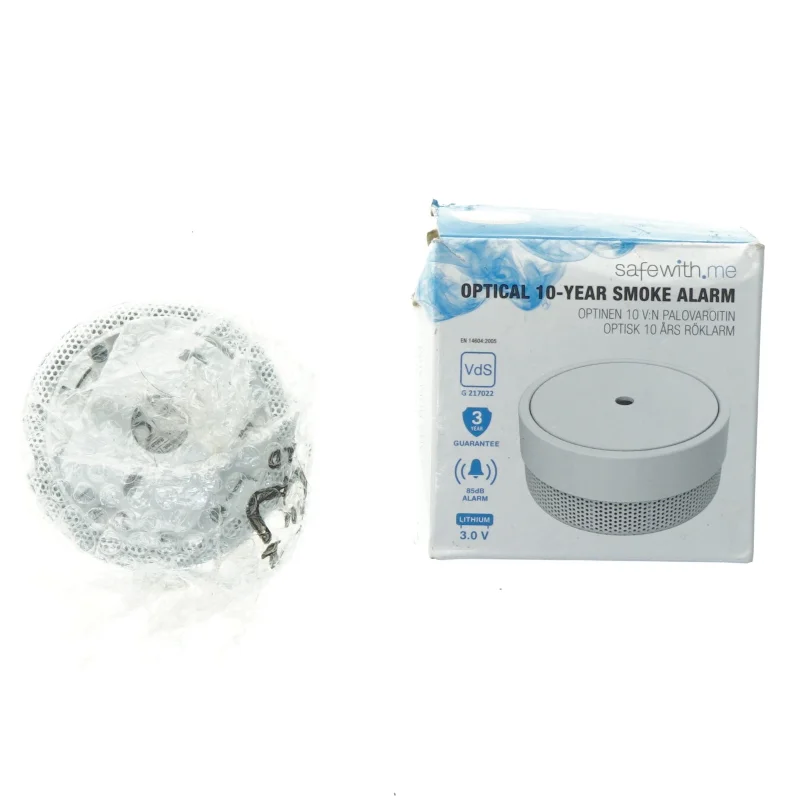 Røgalarm med 10-års batteri fra Safewith.me