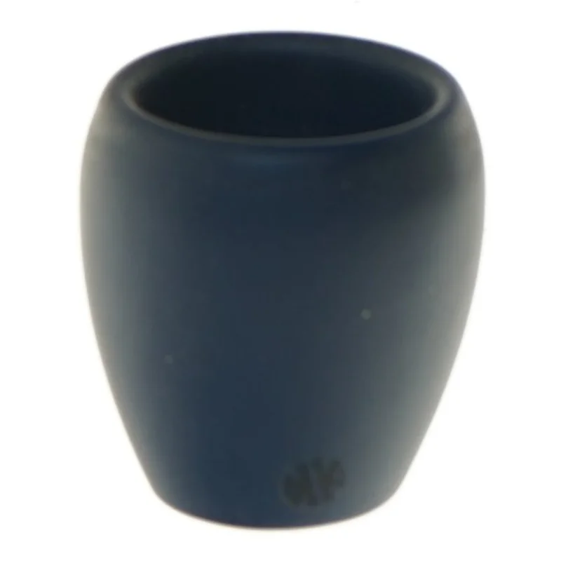 Knap harpe glasur Lille blå vase (str. 6 cm)