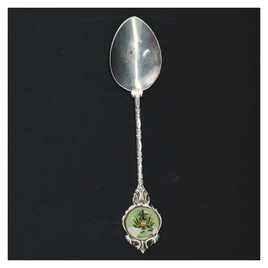 Sølvfarvet teske fra Silverplate Argente Verselbert (str. Længde. 11,5 cm)
