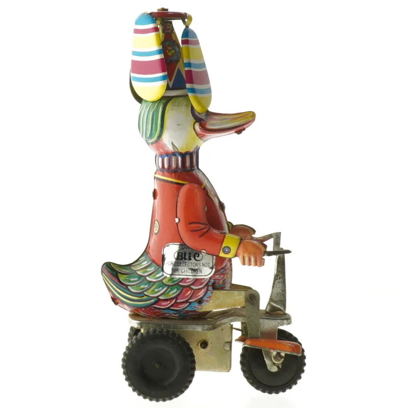 Vintage blik legetøjsand på cykel fra BLIO (str. 20 cm)