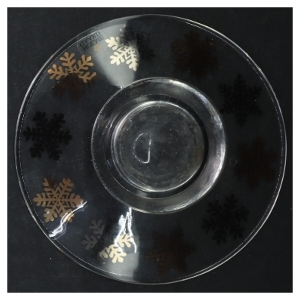 Holmegaard julestage med snefnug mønster fra Holmegaard (str. Ø 16 cm)