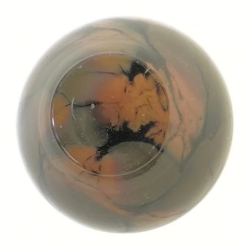 Moreno håndlavet Glasvase med farvet mønster (str. 13 cm)