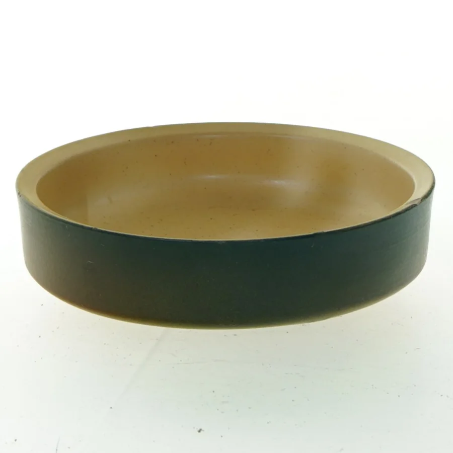 Dekorativ lille keramisk skål med fuglemotiv (str. 11 cm)