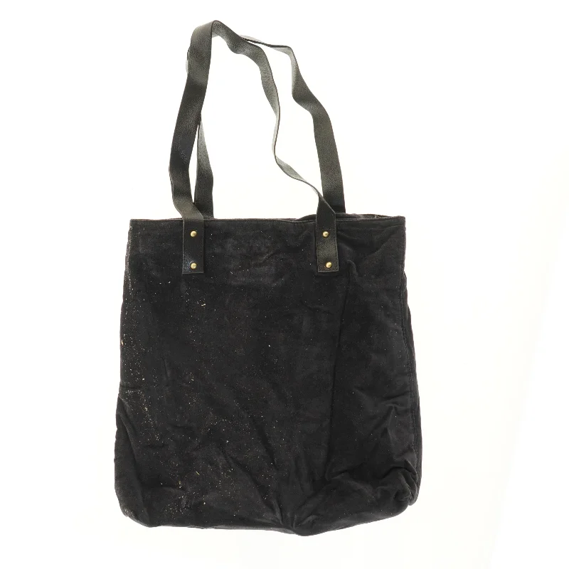 Sort stof taske (str. 41x40x11 cm)