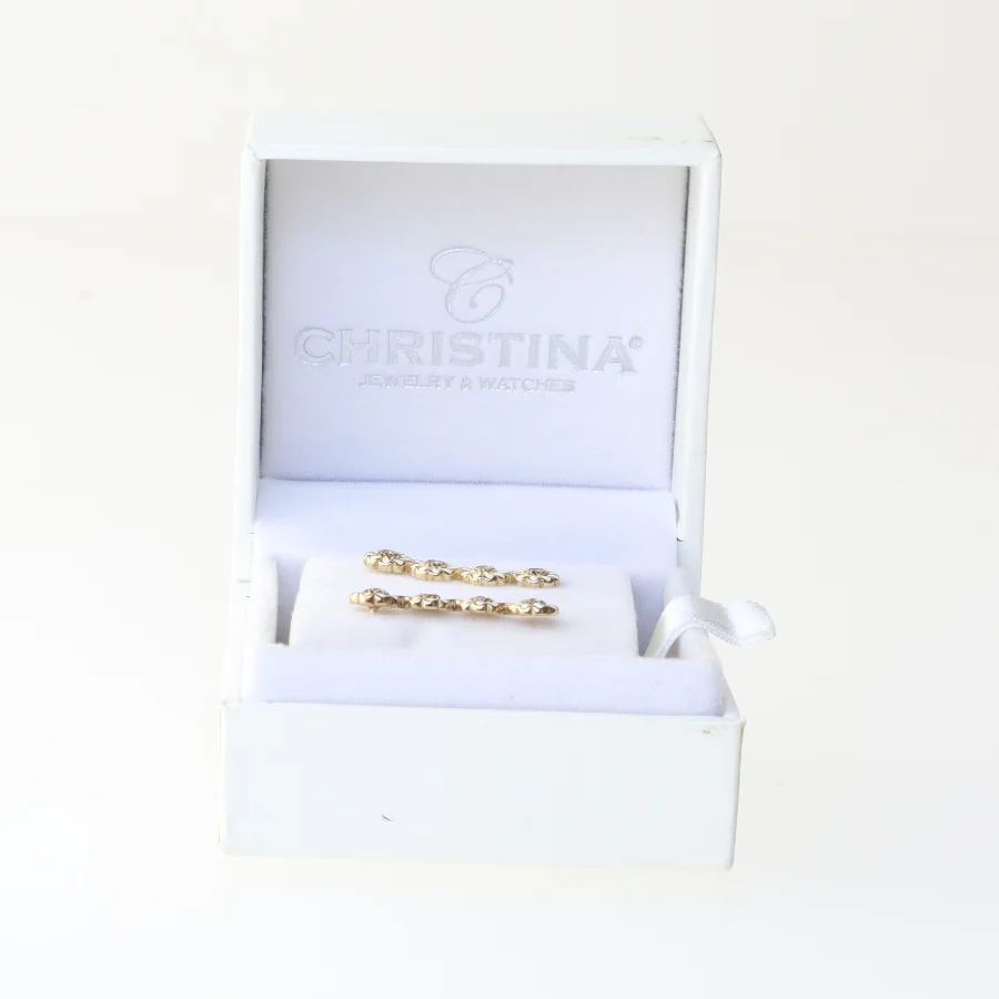   Christina margurit Blomst-formet øreringe med sten fra Christina Jewelry & Watches (str. 2,5 cm)