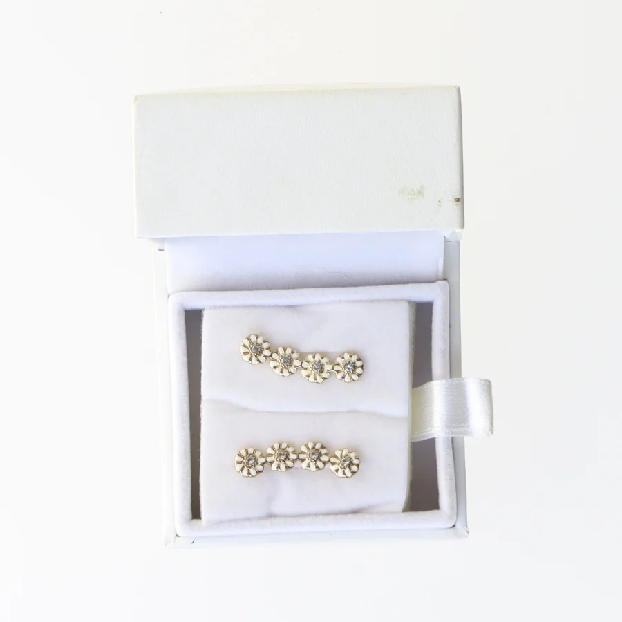   Christina margurit Blomst-formet øreringe med sten fra Christina Jewelry & Watches (str. 2,5 cm)