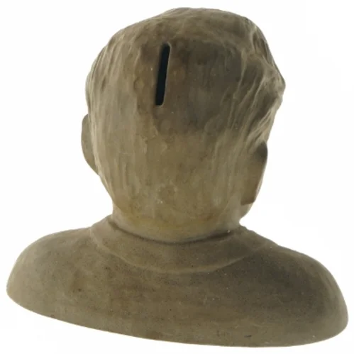 Skulptur i form af buste med møntindkast fra Bikuben (str. 17x21 cm)