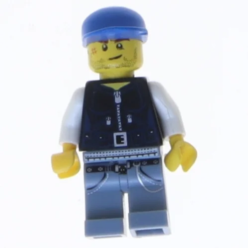 LEGO minifigur med blåt hat fra LEGO (str. 4,5 cm)