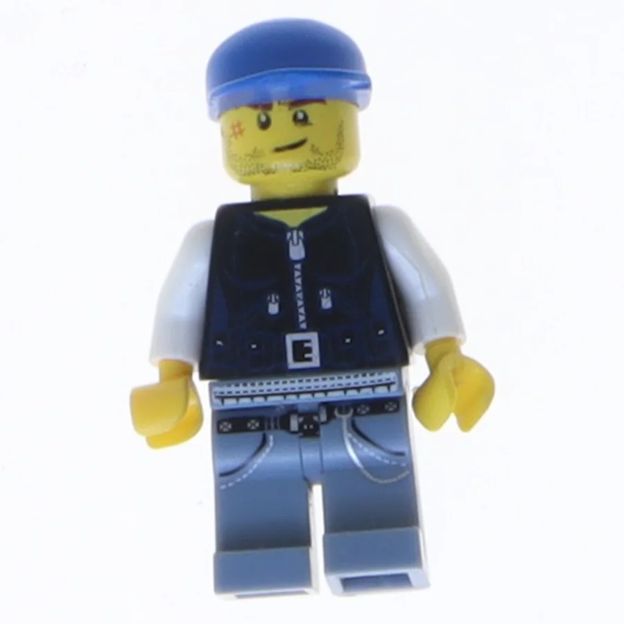 LEGO minifigur med blåt hat fra LEGO (str. 4,5 cm)