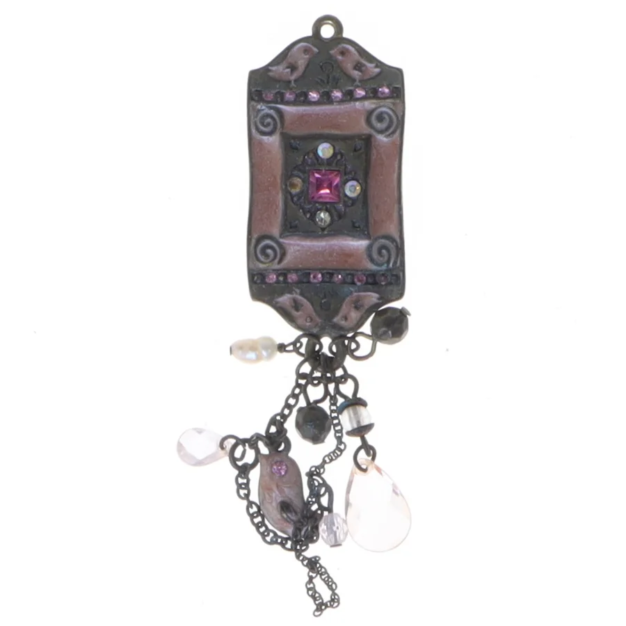 Dekorativ vedhæng med perler (str. 8 cm)