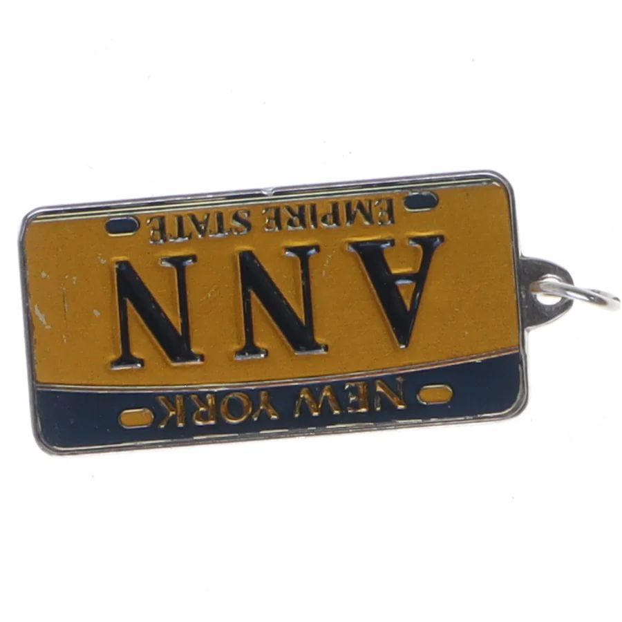 Nøglering med New York-nummerplade (str. 5,5 cm)