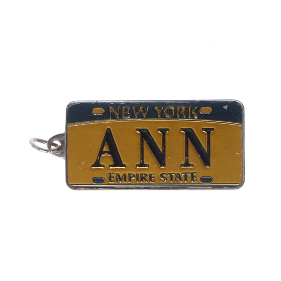 Nøglering med New York-nummerplade (str. 5,5 cm)