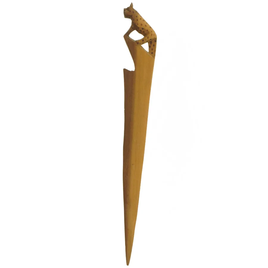 Udskåret dekorativ papirkniv (str. 27 cm)