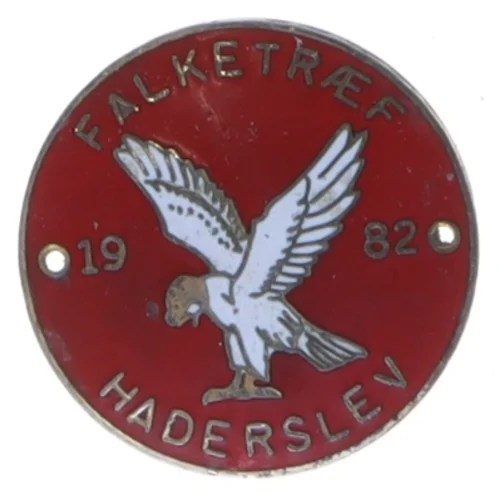 Emblem for 'Falketræf Haderslev 1982' (str. Ø 4 cm)